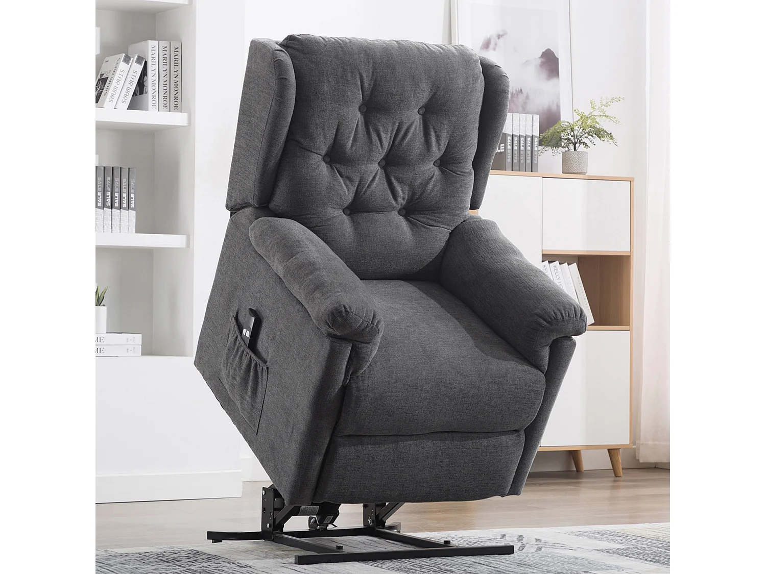 Barnsley Fabric Electric Single Motor Rise Recliner Mobility Armchair