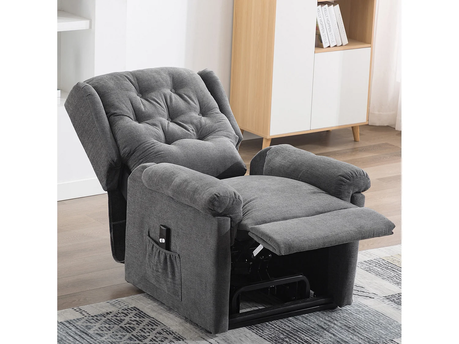 Barnsley Fabric Electric Single Motor Rise Recliner Mobility Armchair