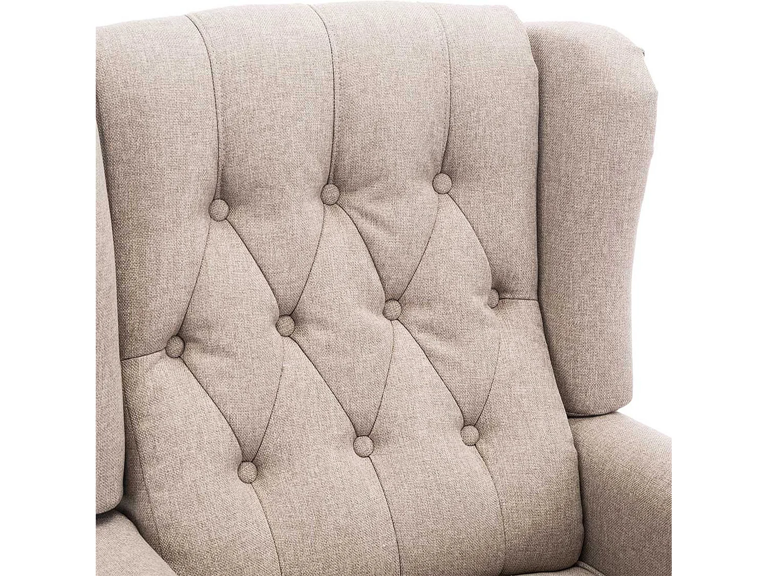 Althorpe Wing Back Recliner Button Back Fireside Linen Chair