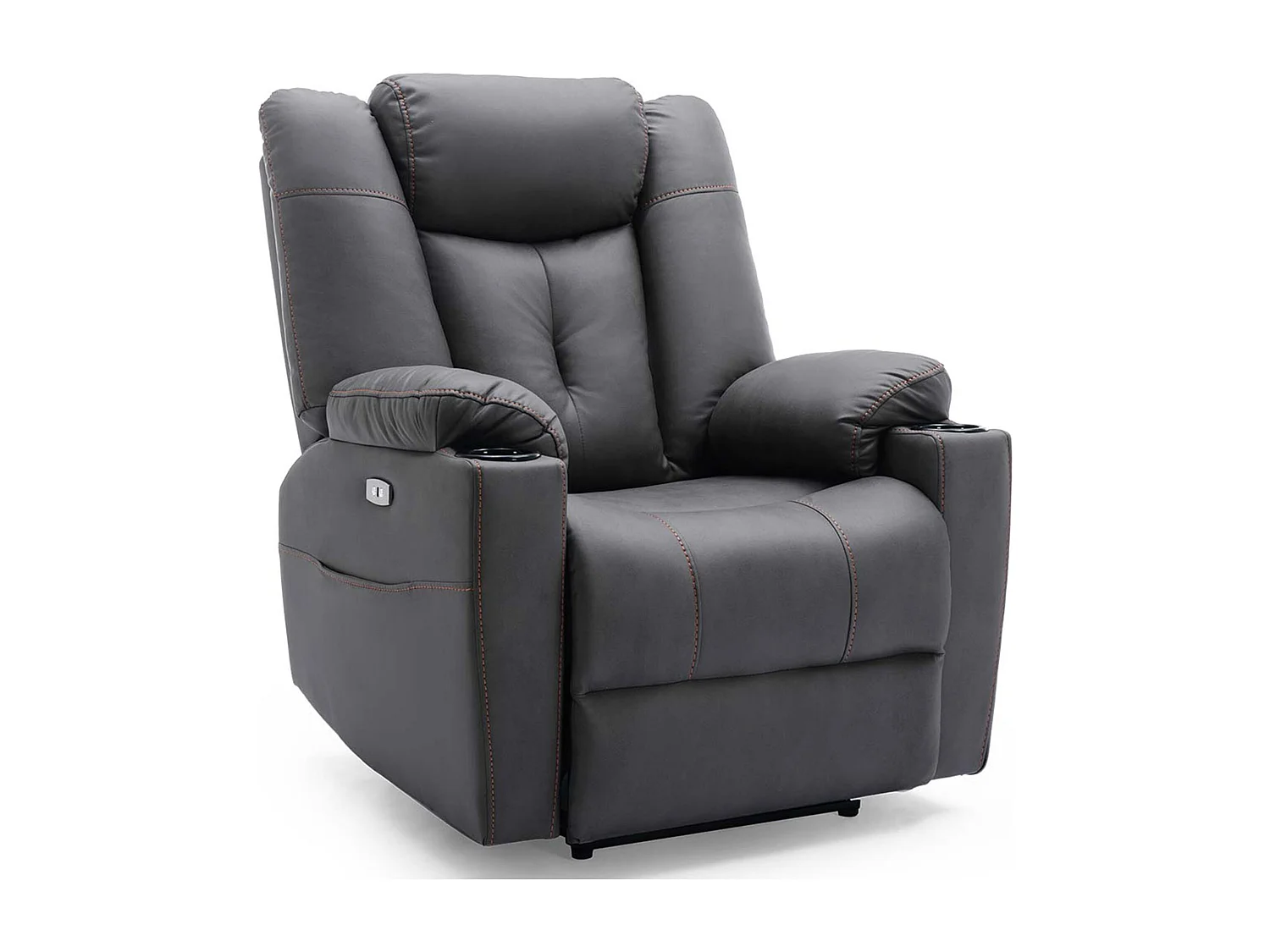 Afton Electric Technology Fabric Auto Recliner USB Lounge Sofa Chair