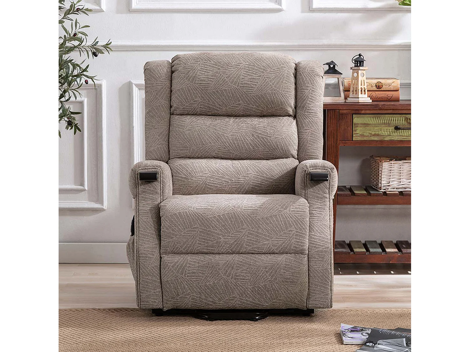 Ashfield Electric Fabric Dual Motor Rise Recliner Lift Mobility Chair