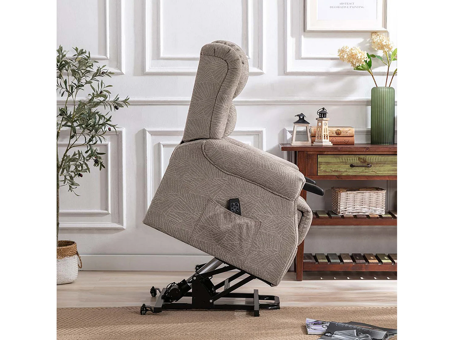 Ashfield Electric Fabric Dual Motor Rise Recliner Lift Mobility Chair