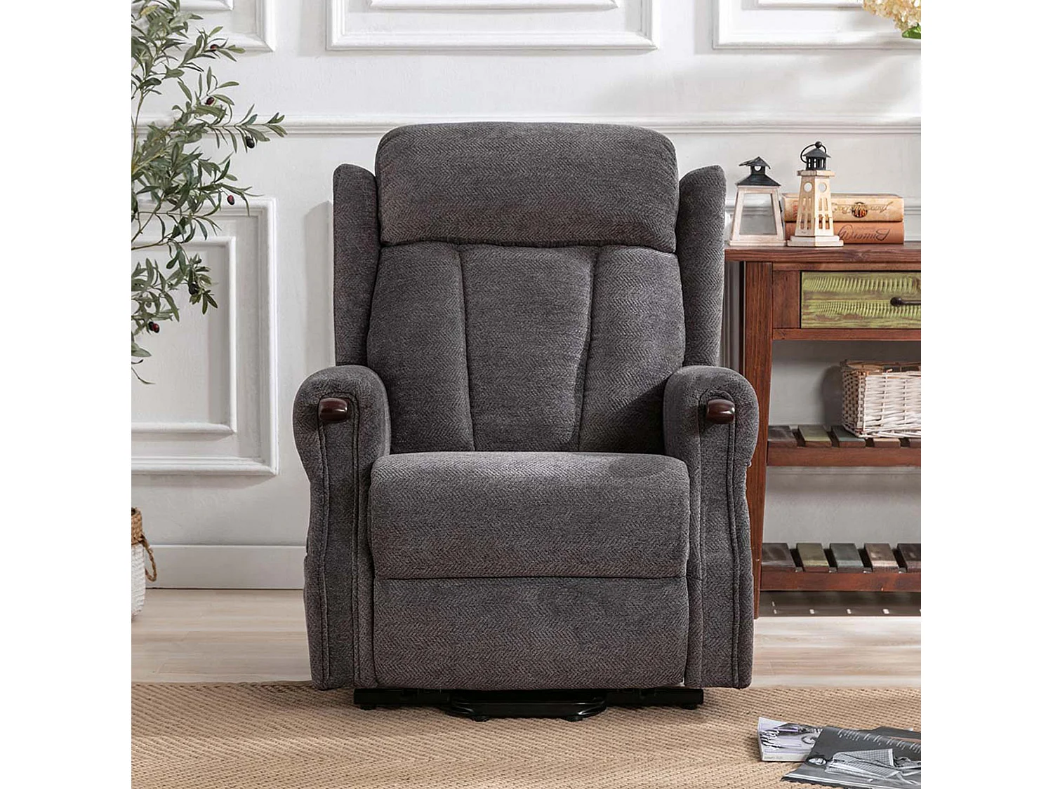 Halton Fabric Heavy Duty Dual Motor Rise Recliner Lift Mobility Chair