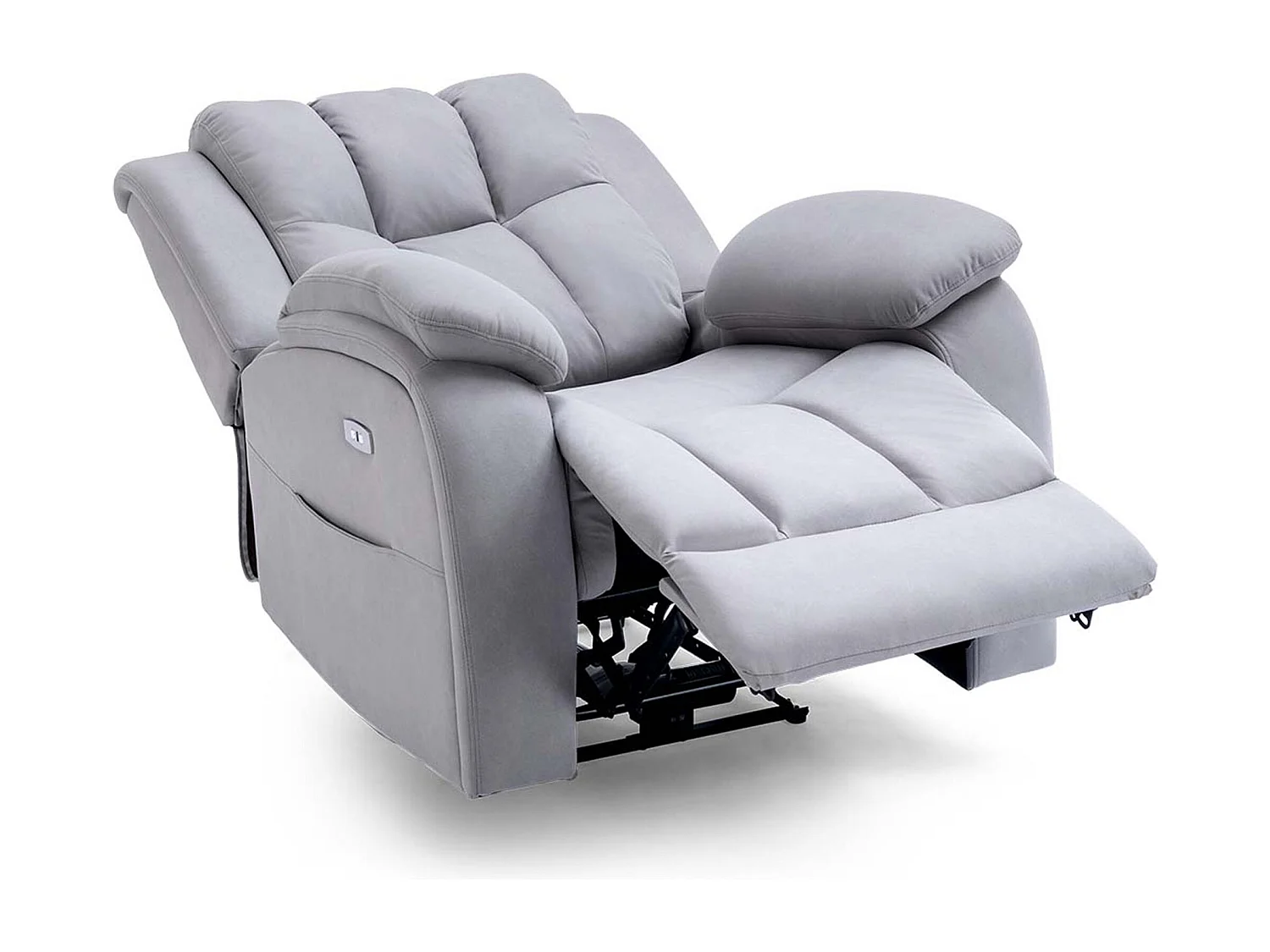 Brookline Electric Technology Fabric Auto Recliner USB Lounge Chair
