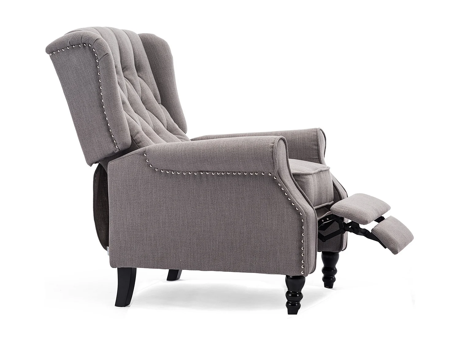Althorpe Wing Back Recliner Button Back Fireside Linen Chair