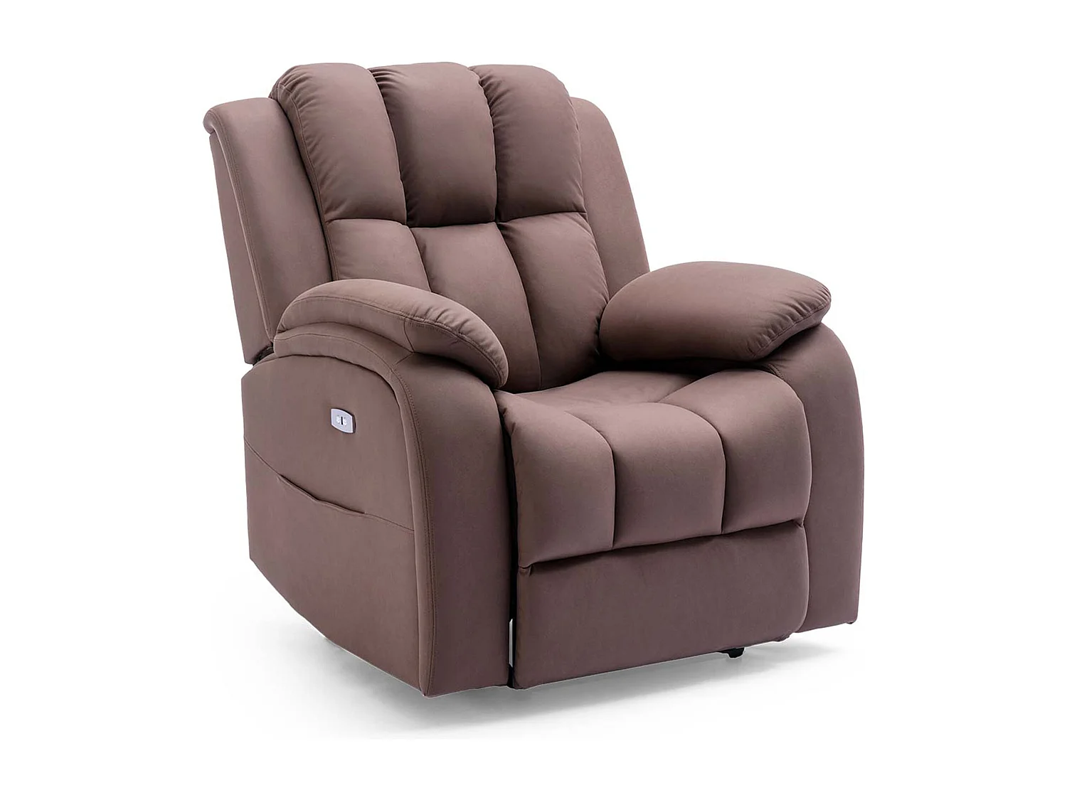 Brookline Electric Technology Fabric Auto Recliner USB Lounge Chair