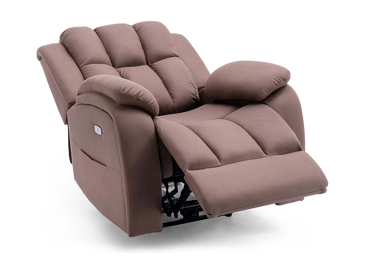 Brookline Electric Technology Fabric Auto Recliner USB Lounge Chair