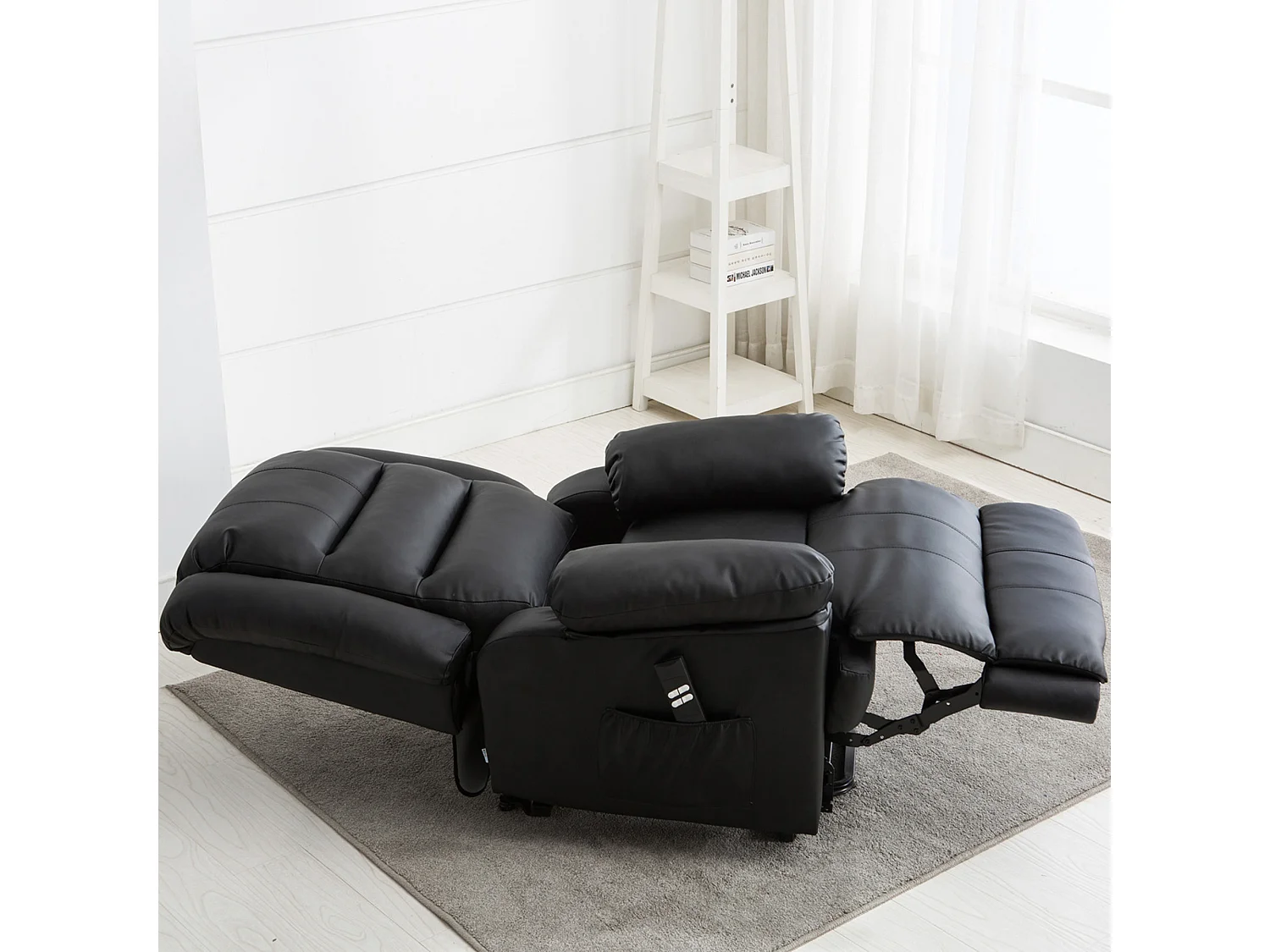 Loxley Dual Motor Electric Rise Recliner Bonded Leather Lift Chair