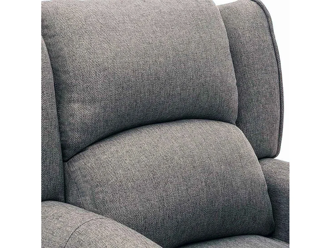 Eaton Wing Back Fireside Herringbone Fabric Pushback Recliner Chair