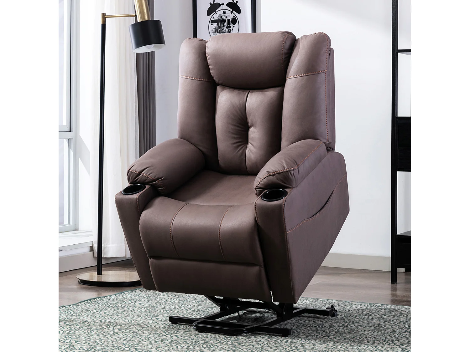 Afton Technology Fabric Single Motor Rise Recliner Lift Mobility Chair