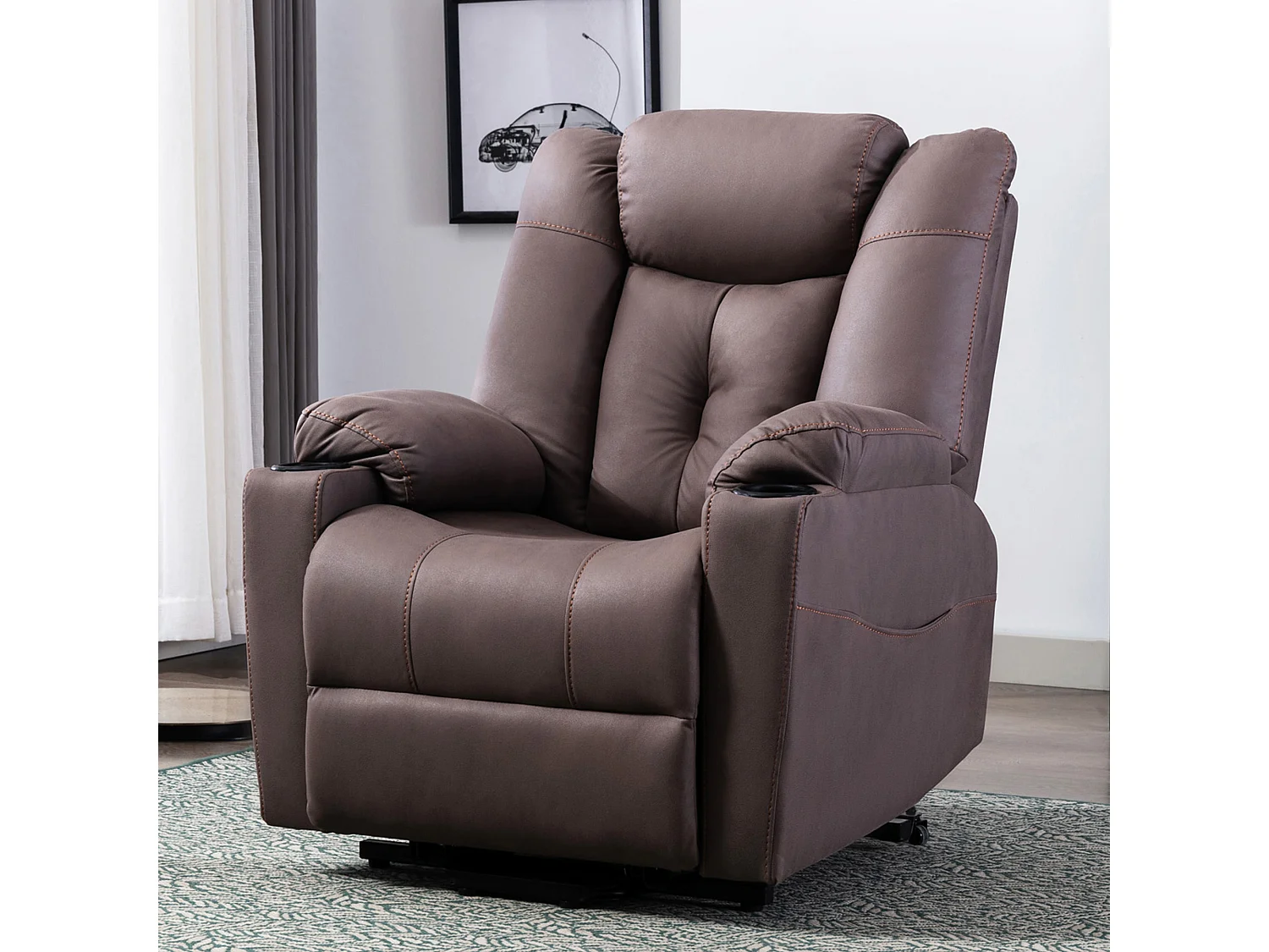 Afton Technology Fabric Single Motor Rise Recliner Lift Mobility Chair