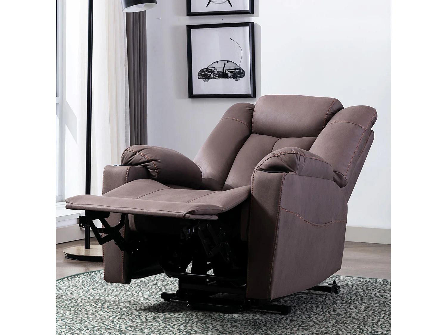 Afton Technology Fabric Single Motor Rise Recliner Lift Mobility Chair