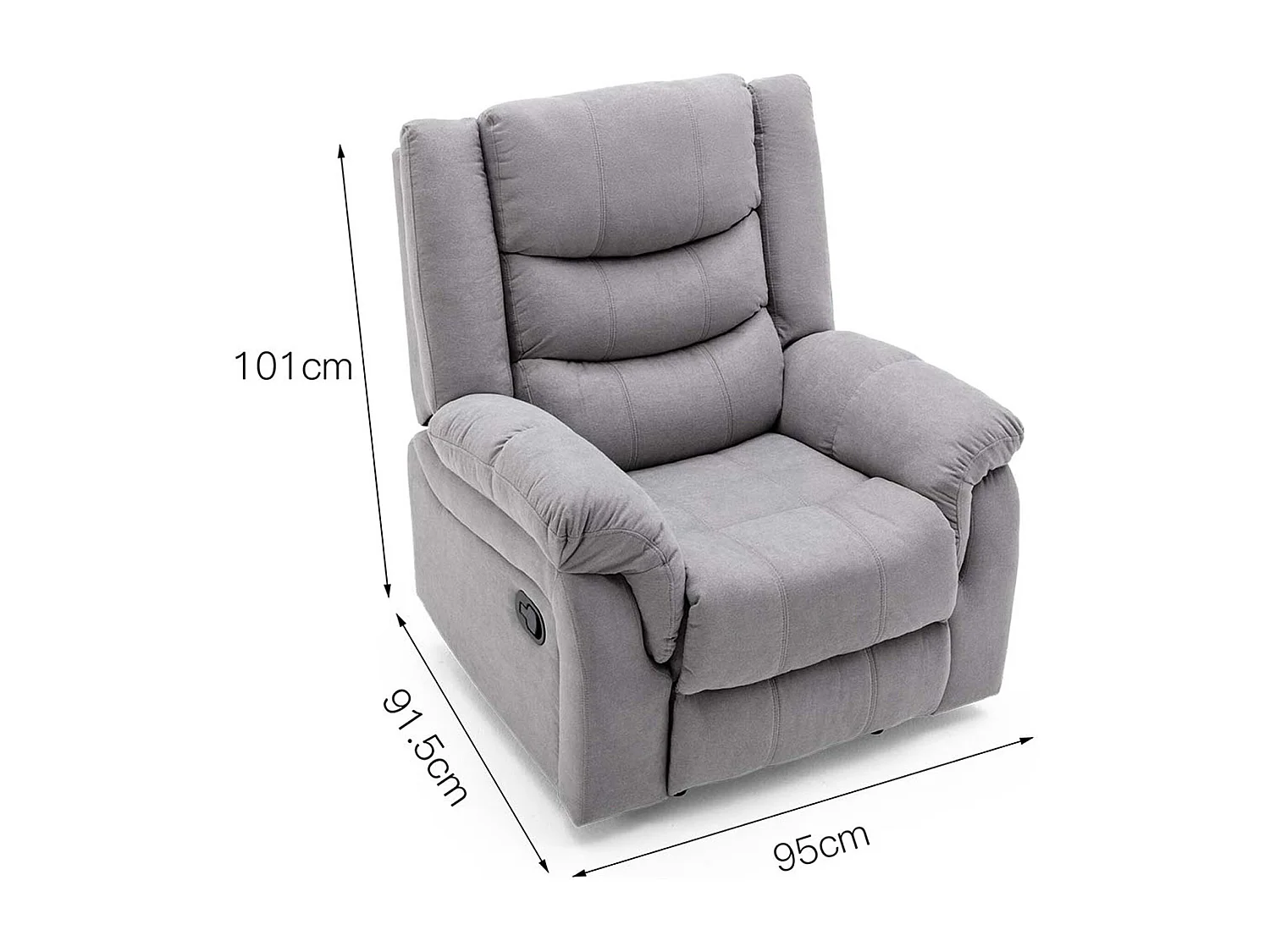 Seattle Manual Fabric Recliner Lounge Chair