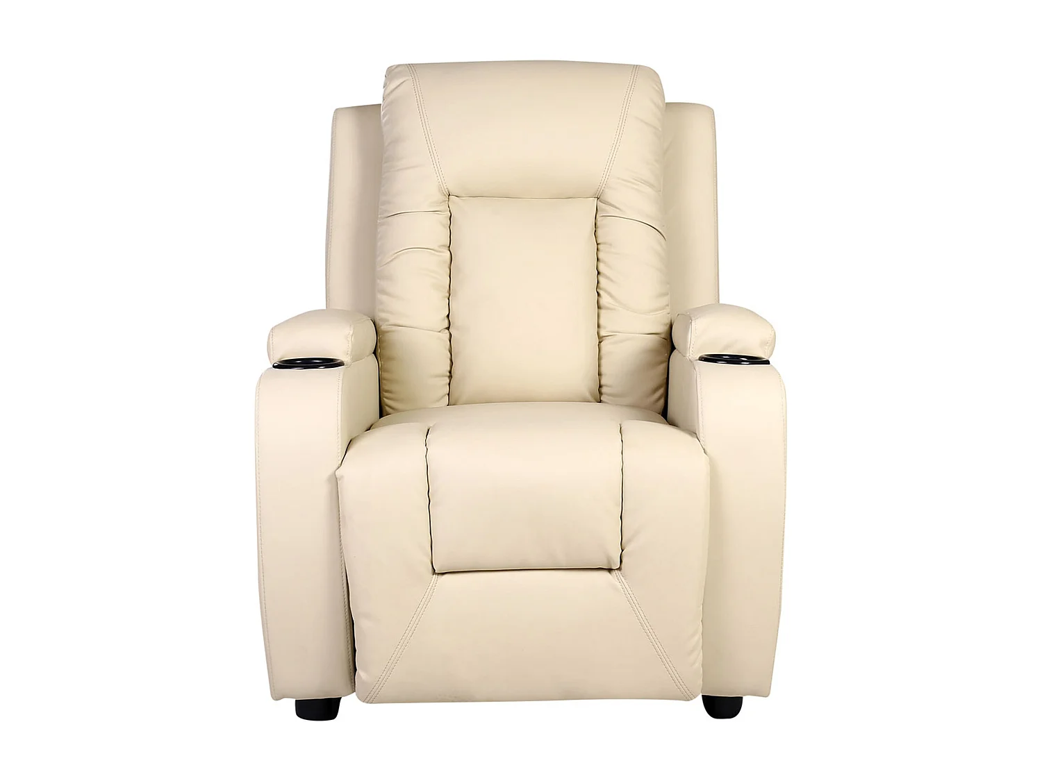 Oscar Pushback Recliner Bonded Leather w Cupholders Chair
