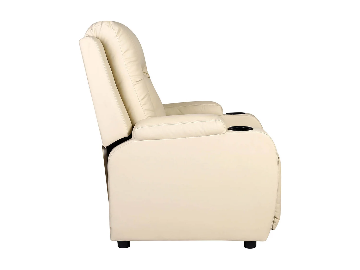 Oscar Pushback Recliner Bonded Leather w Cupholders Chair