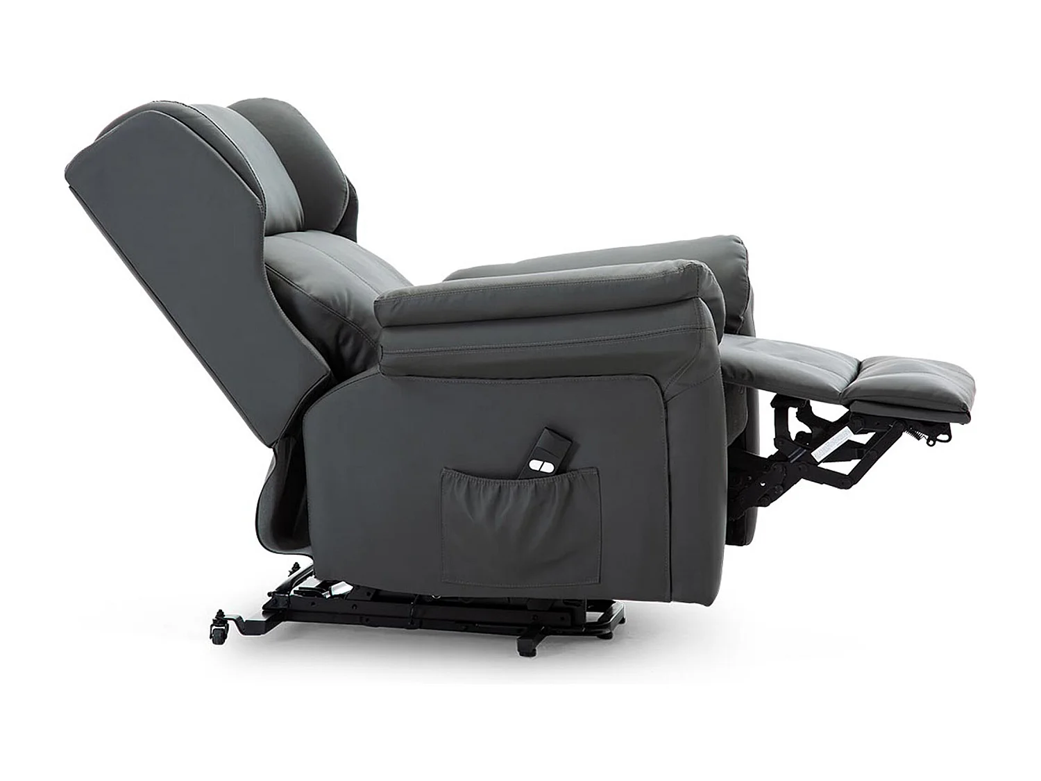 Oakford Single Motor Rise Recliner Bonded Leather Wingback Chair