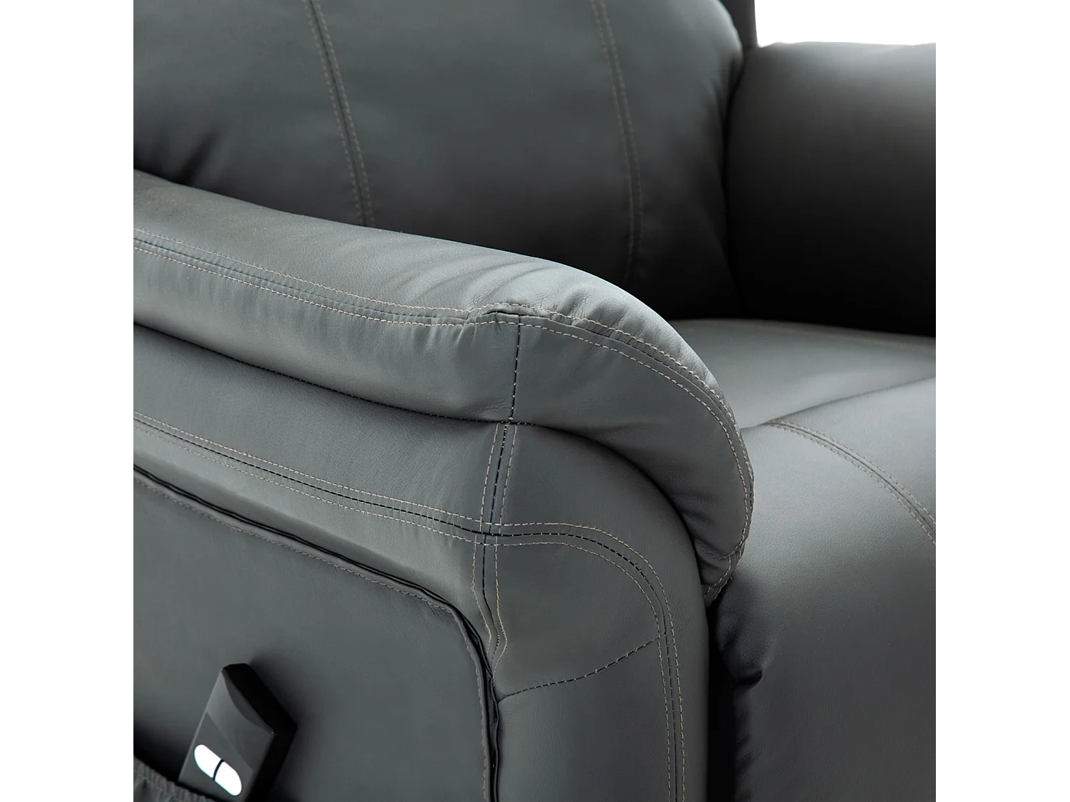 Oakford Single Motor Rise Recliner Bonded Leather Wingback Chair