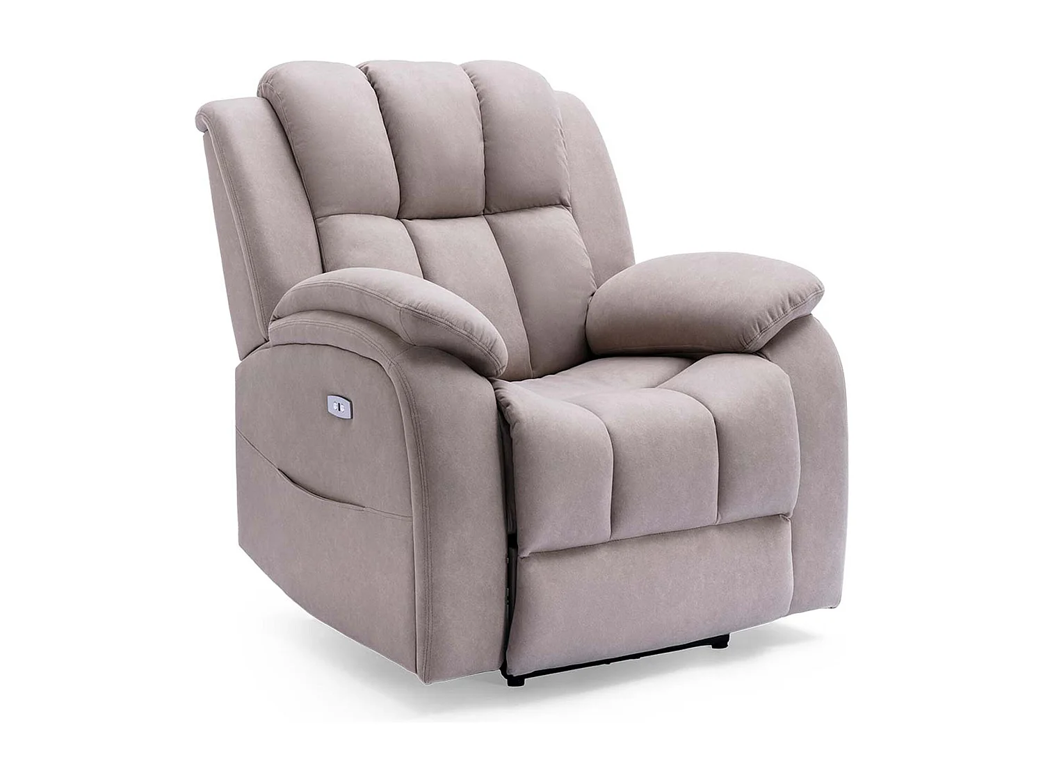 Brookline Electric Technology Fabric Auto Recliner USB Lounge Chair