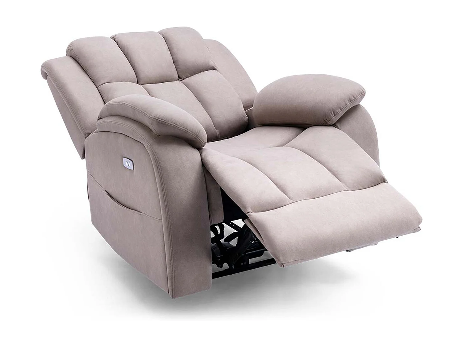 Brookline Electric Technology Fabric Auto Recliner USB Lounge Chair