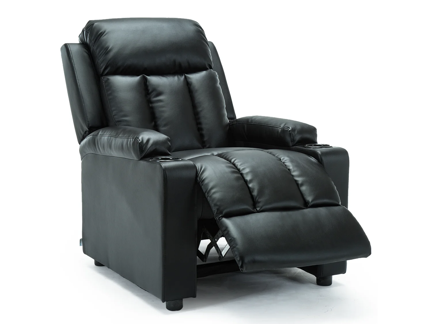 Studio Bonded Leather Recliner w Drink Holders Sofa Chair