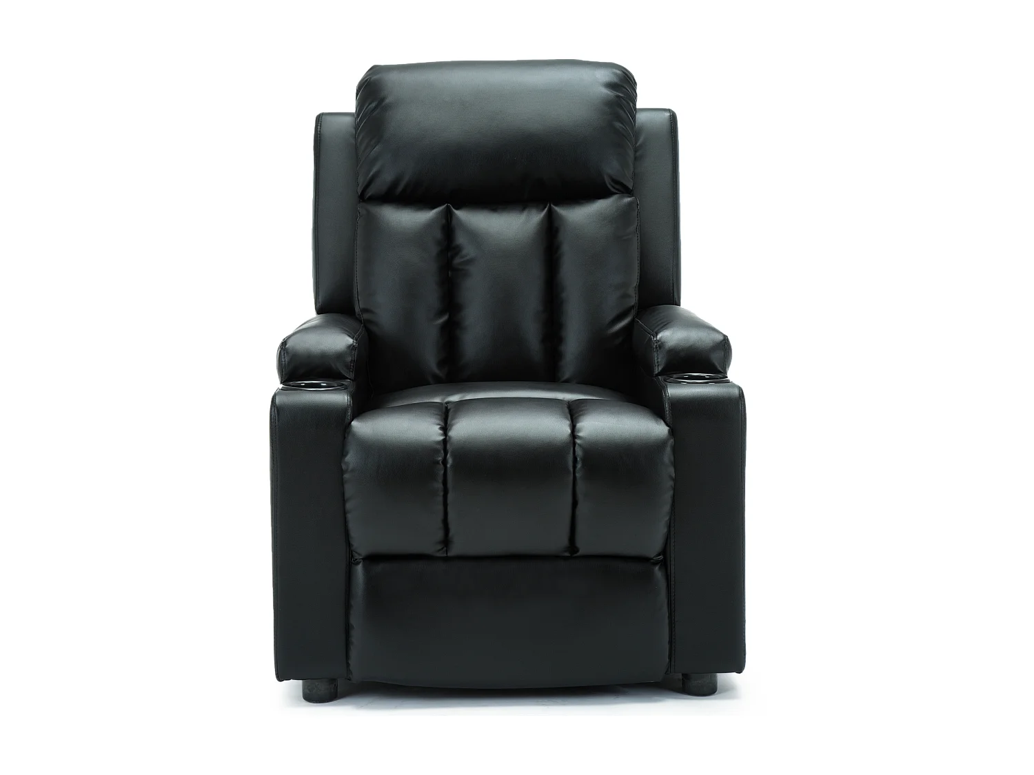 Studio Bonded Leather Recliner w Drink Holders Sofa Chair