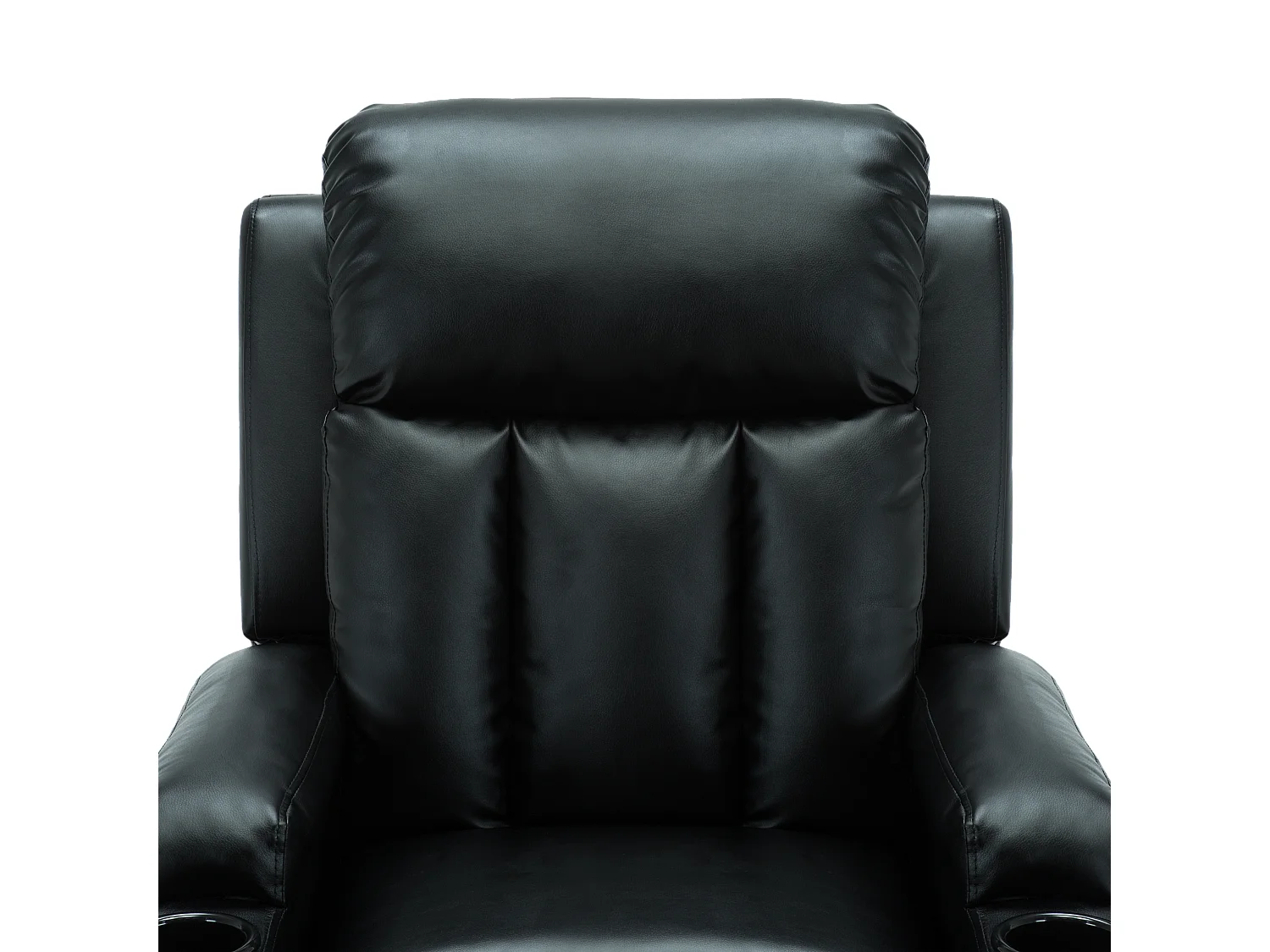 Studio Bonded Leather Recliner w Drink Holders Sofa Chair