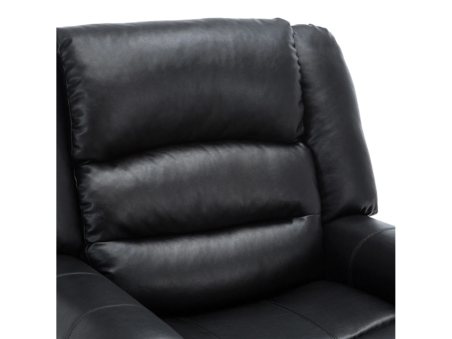 Denver Bonded Leather Manual Recliner Stud Sofa Home Lounge Chair
