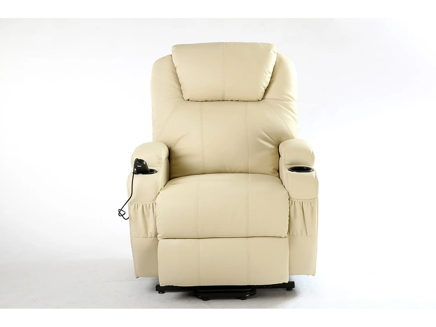 Cinemo Single Motor Rise Recliner Bonded Leather Heat & Massage Chair
