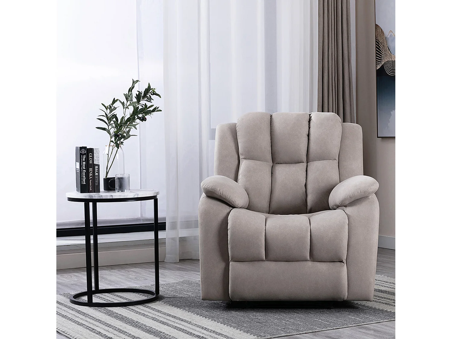 Brookline Manual Technology Fabric Recliner Gaming Lounge Sofa Chair