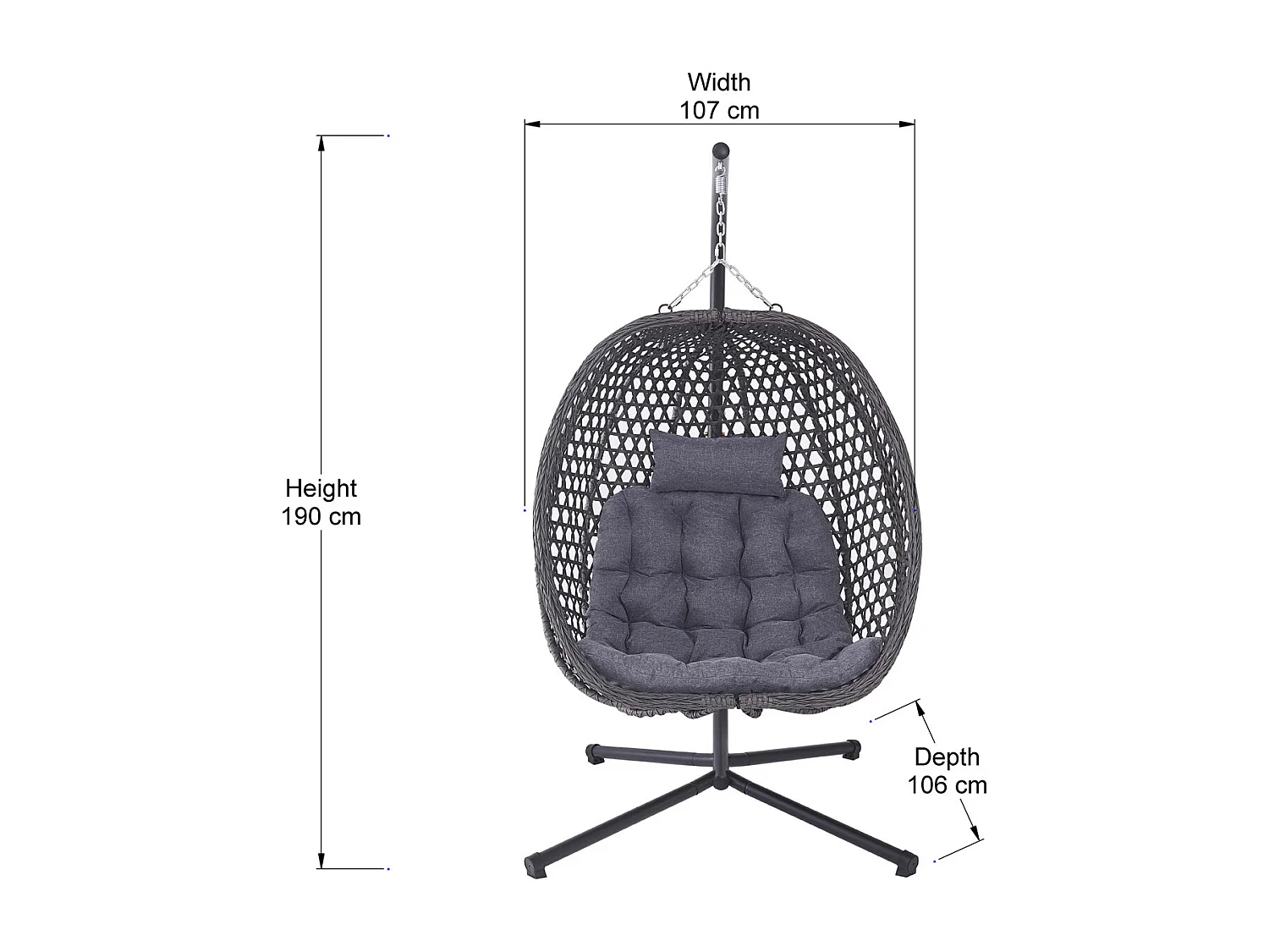 Como Hanging Rattan Egg Chair