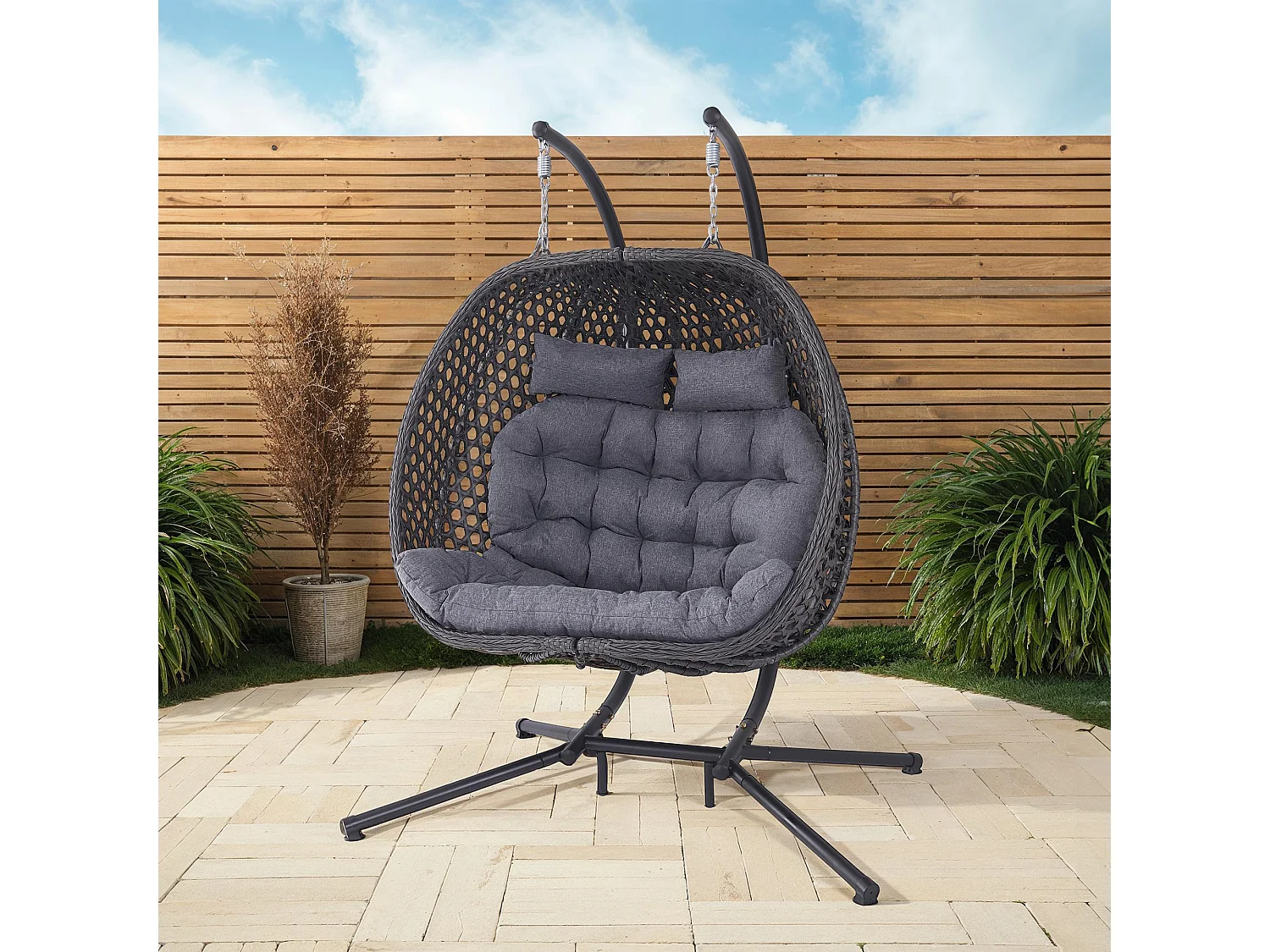Sicily Double Hanging Rattan Egg Chair