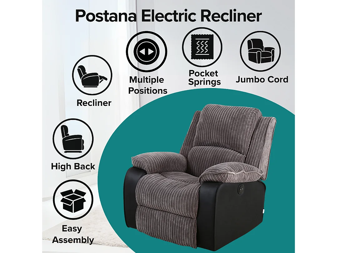 Postana Jumbo Cord Electric Recliner