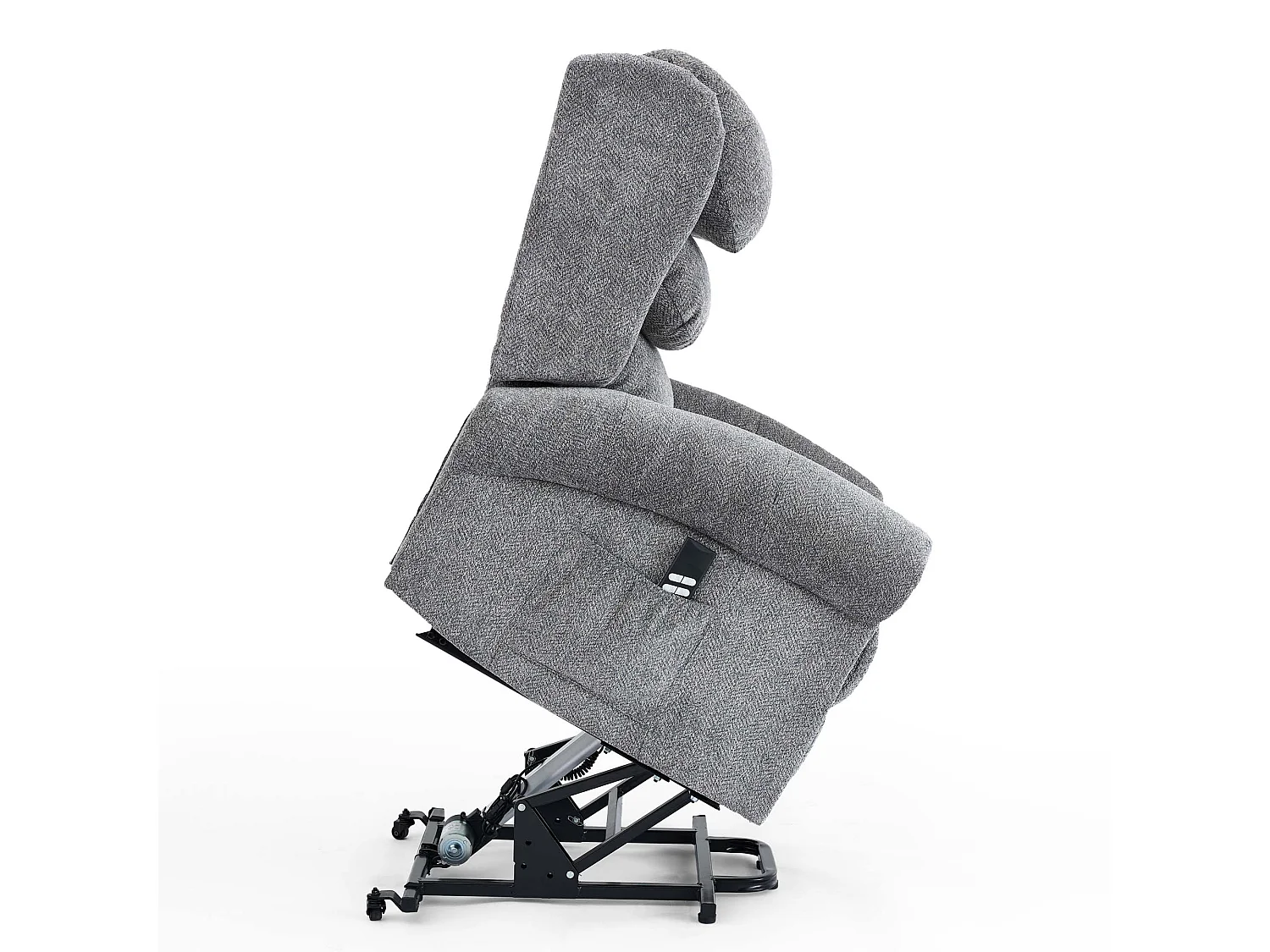 Belvoir Grey Fabric Dual Motor Mobility Rise Recliner Chair