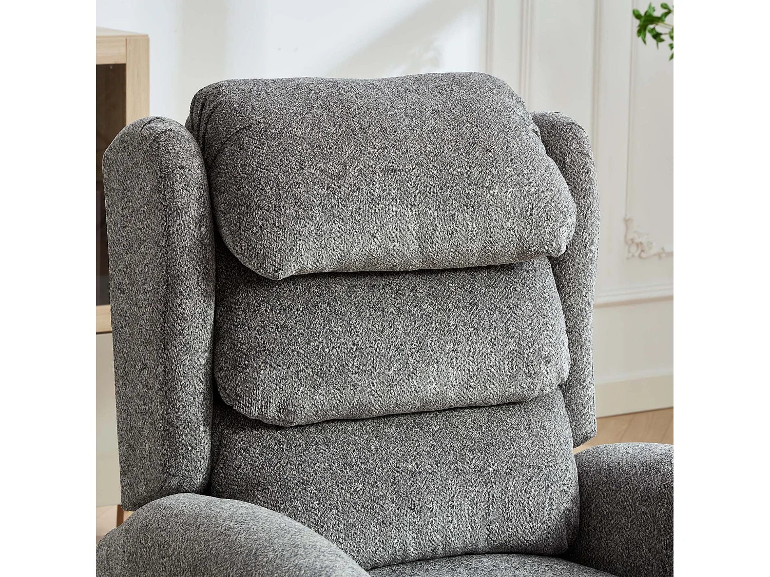 Belvoir Grey Fabric Dual Motor Mobility Rise Recliner Chair
