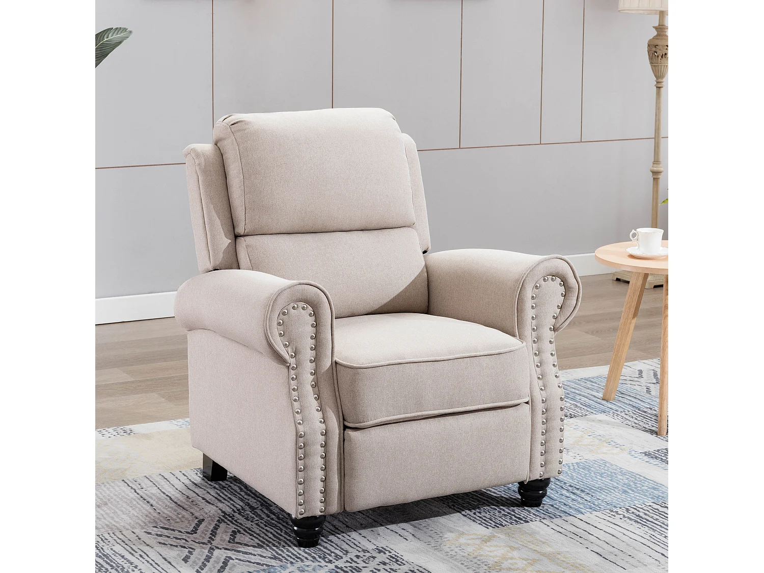Duxford Fabric Pushback Recliner Armchair Sofa Occasional Chair
