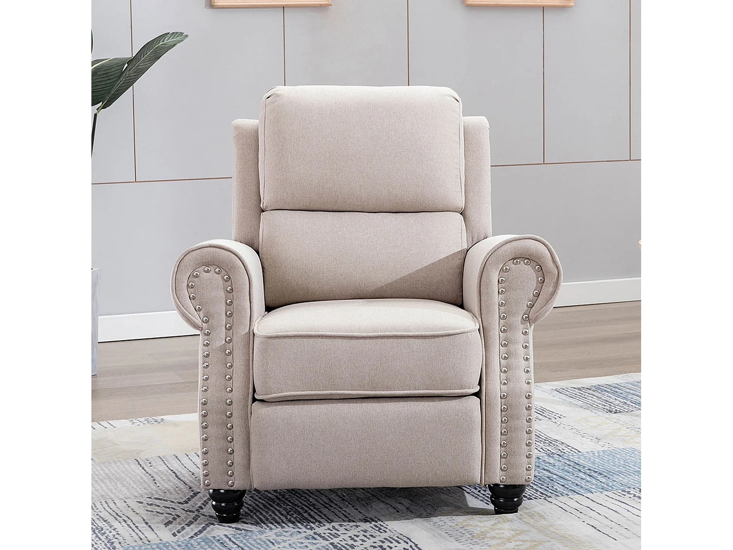 Duxford Fabric Pushback Recliner Armchair Sofa Occasional Chair