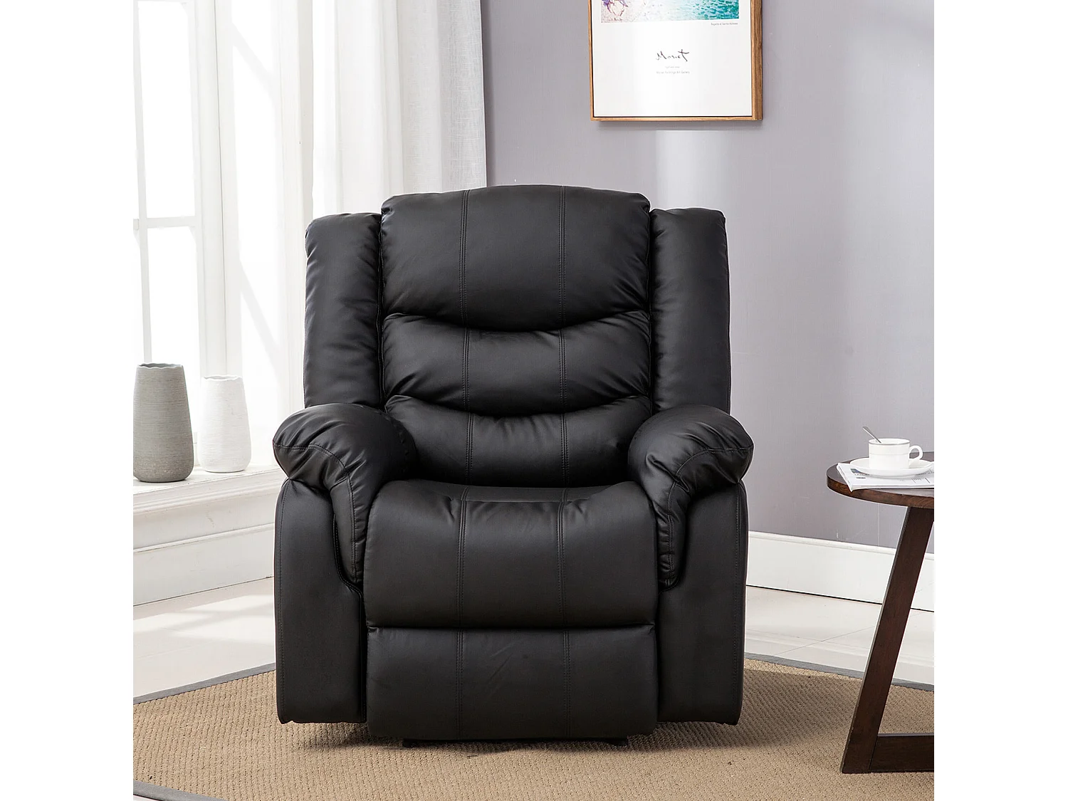 Seattle Electric Automatic Recliner Home Lounge Bonded Leather Chair