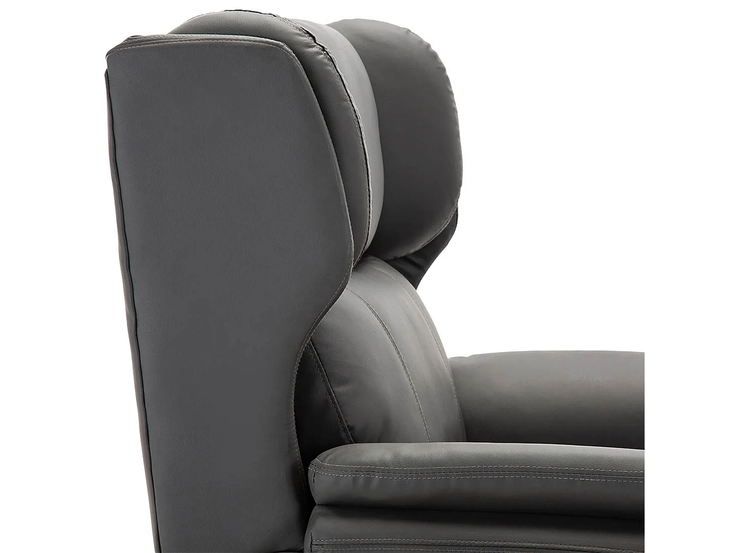 Electric Recliner Chair Wingback Design & USB Port In Bonded Leather