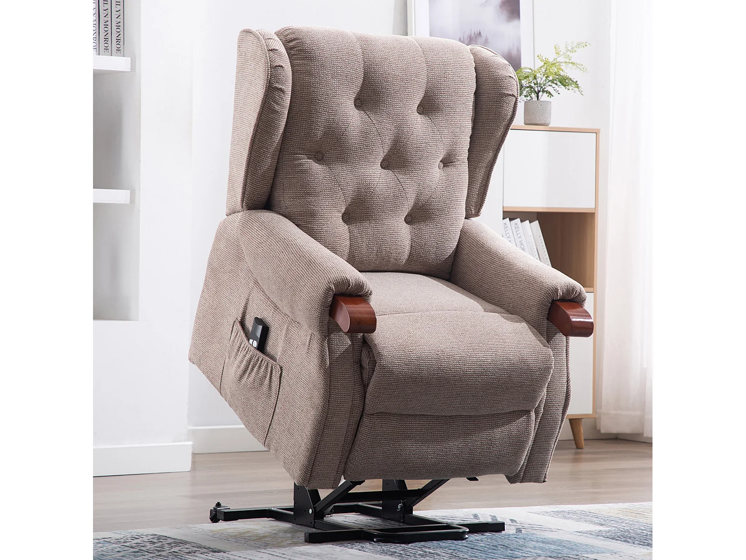 Harrogate Single Motor Electric Rise Recliner Fabric Lift Riser Chair