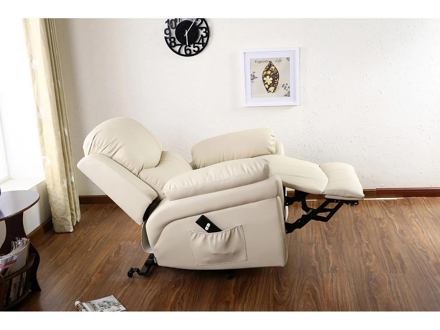 Madison Single Motor Electric Rise Recliner Bonded Leather Lift Chair