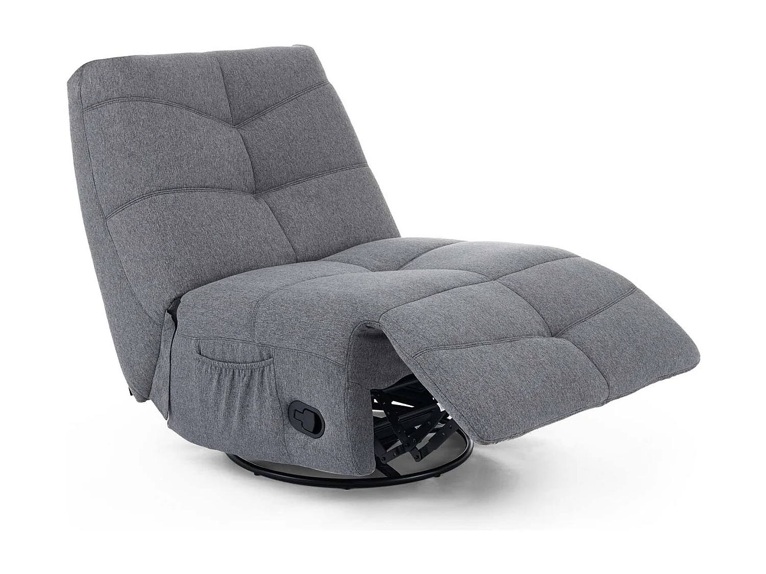 Austin Swivel & Rocker Manual Fabric Recliner Chair Grey