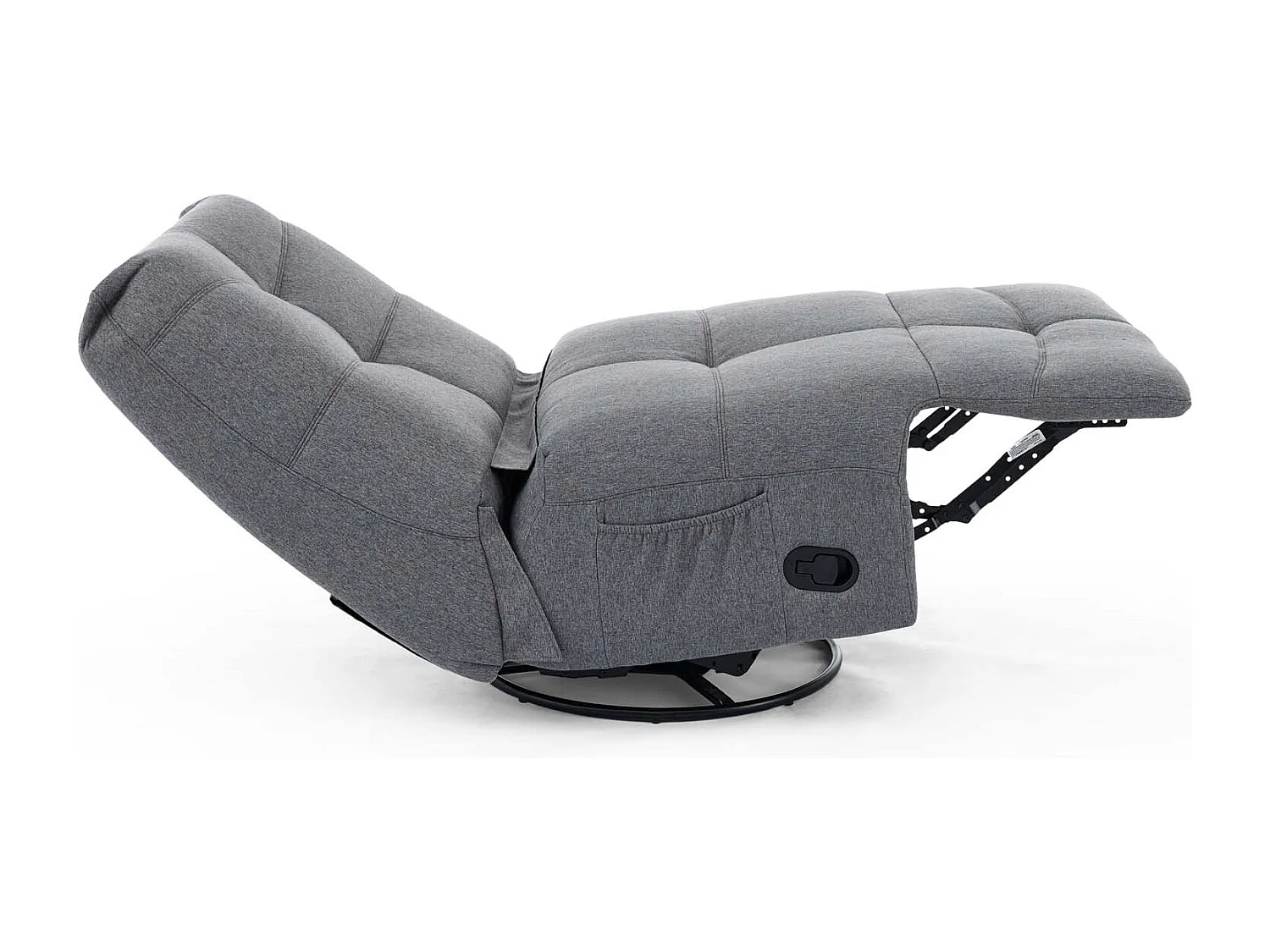 Austin Swivel & Rocker Manual Fabric Recliner Chair Grey