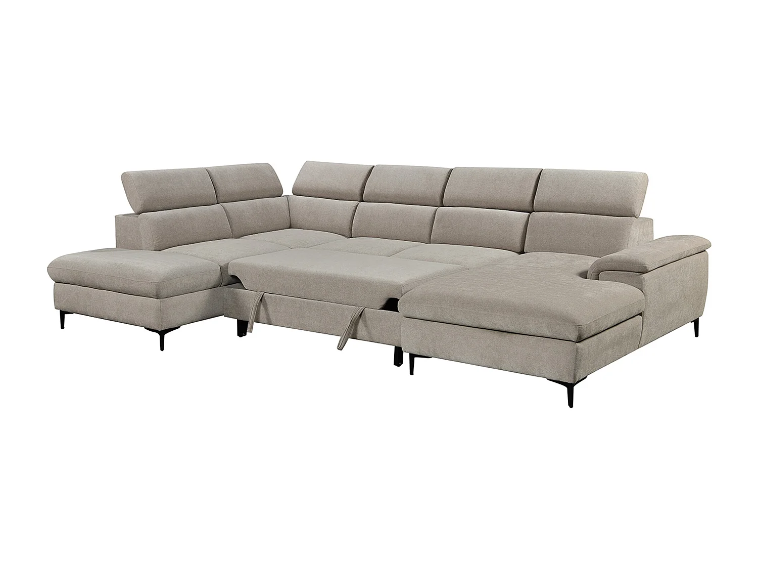 Leon Fabric Pull Out Corner Sofa Bed