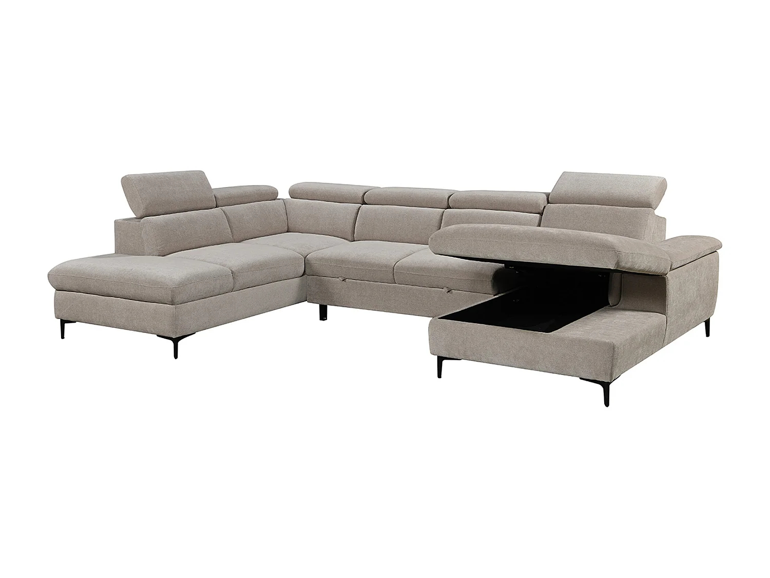 Leon Fabric Pull Out Corner Sofa Bed