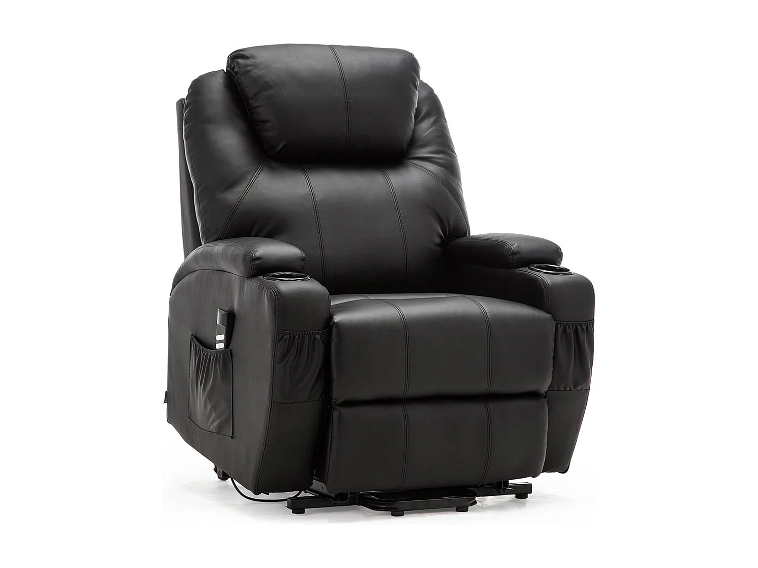 Cinemo Dual Motor Rise Recliner Bonded Leather Heat & Massage Chair