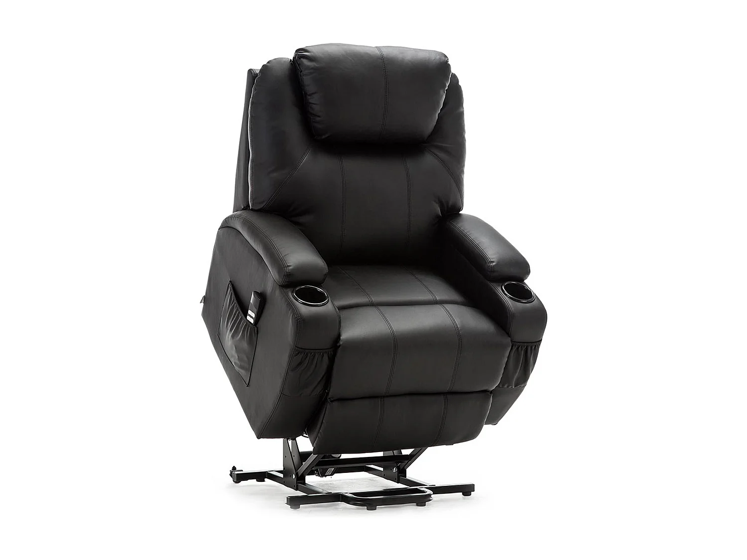 Cinemo Dual Motor Rise Recliner Bonded Leather Heat & Massage Chair