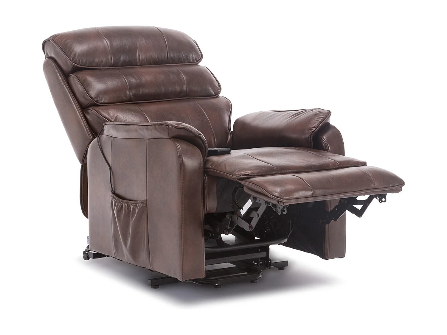 Buckingham Single Motor Electric Rise Recliner Bonded Leather Chair