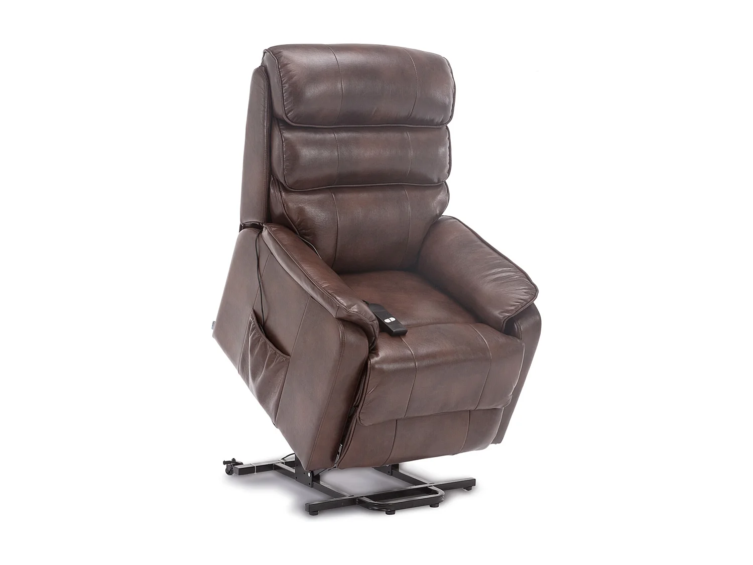 Buckingham Single Motor Electric Rise Recliner Bonded Leather Chair