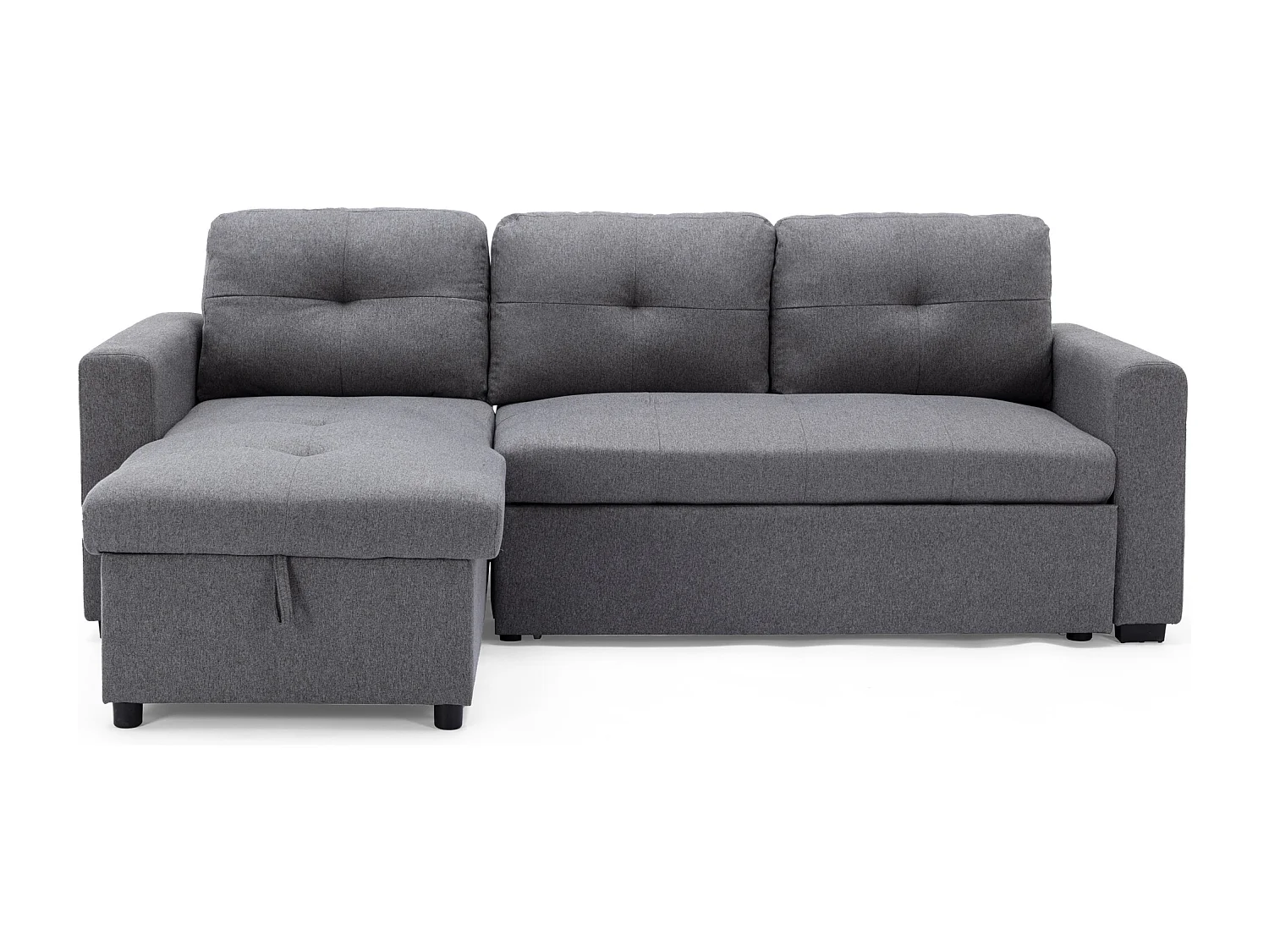 Newport Fabric Corner 3 Seater Sofa Bed w Storage Left or Right Side