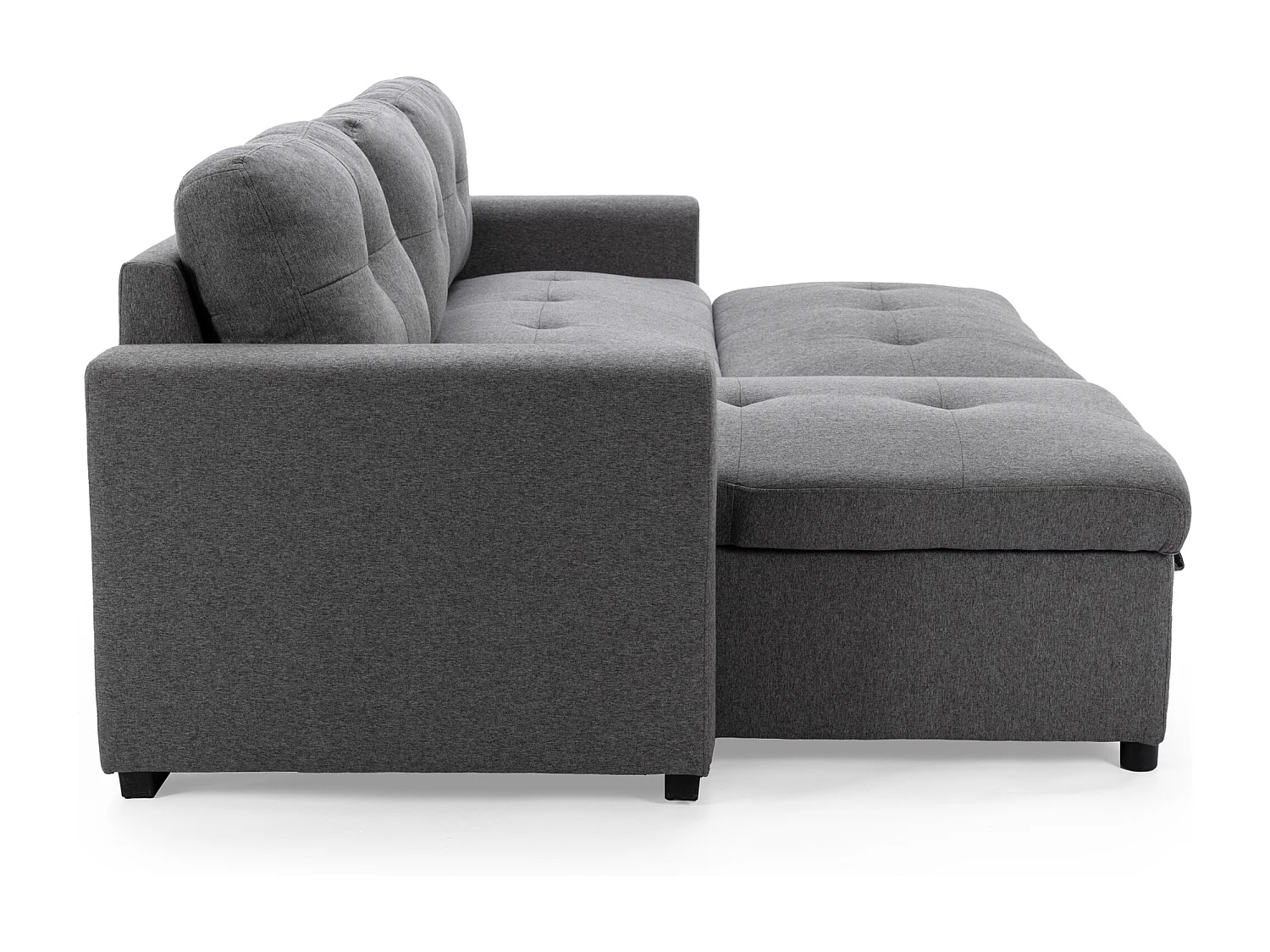 Newport Fabric Corner 3 Seater Sofa Bed w Storage Left or Right Side